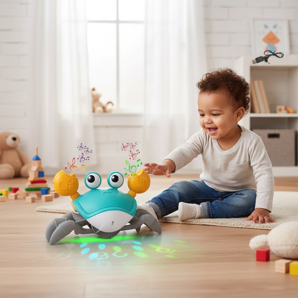 Musical Crawling Crab Toy image 2