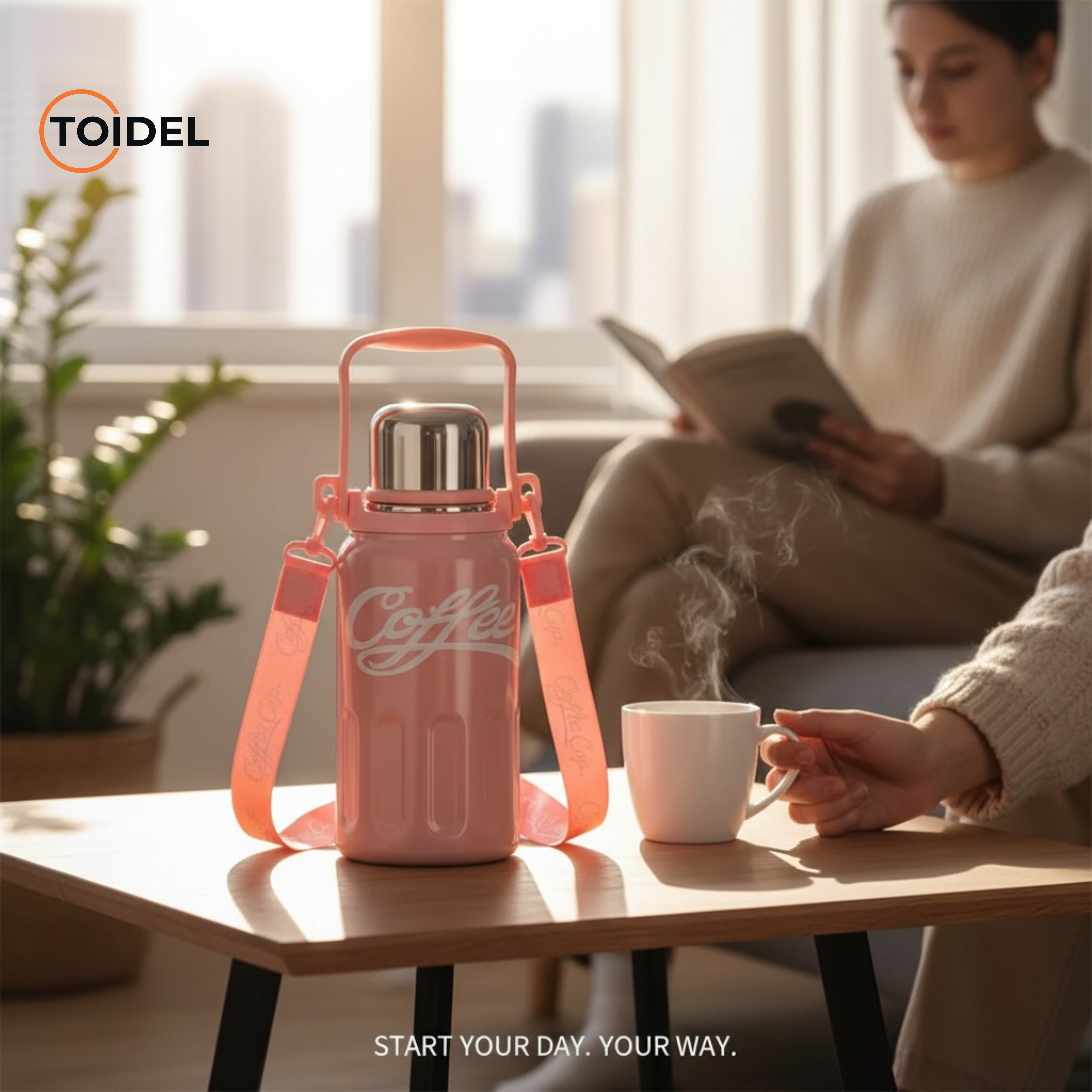 Printed Stainless Steel Coffee Bottle image 1