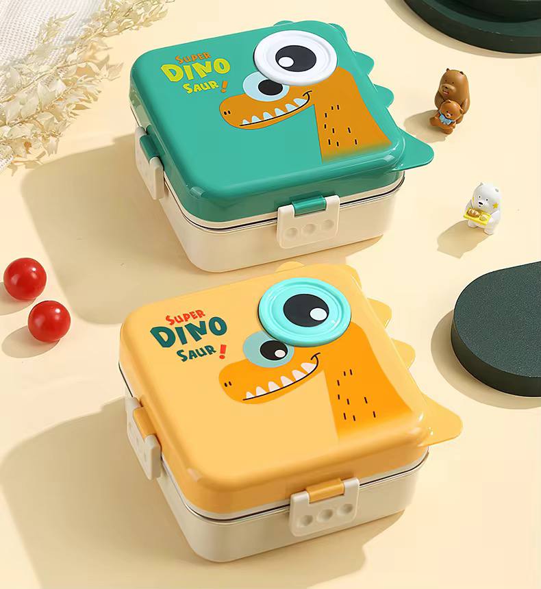 Dino Stainless Steel Lunch Box- BPA Free & Leak- Proof image 2