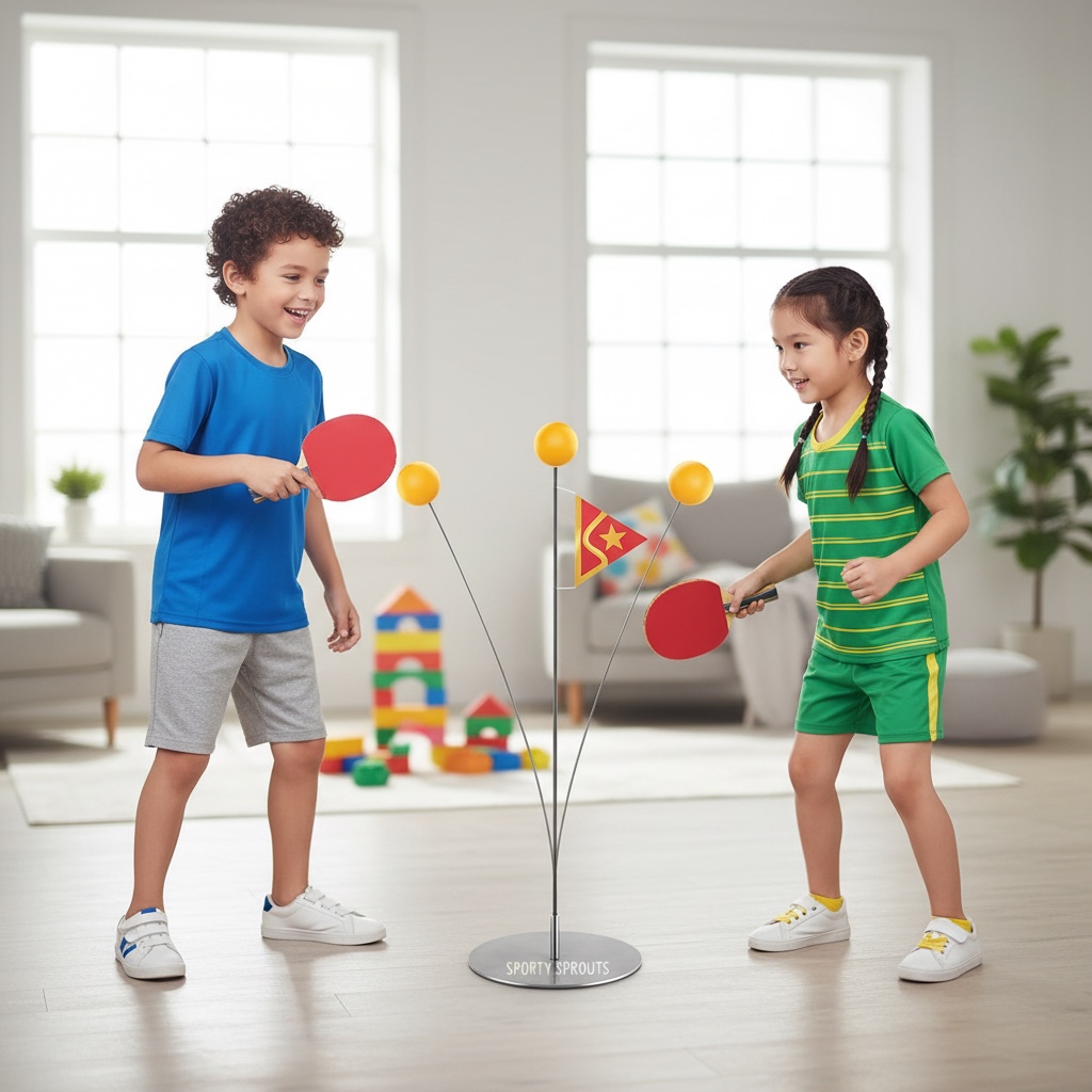 Standing Table Tennis Trainer Set image 1